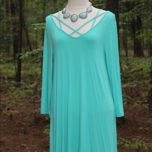 Long Sleeve Turquoise Tunic